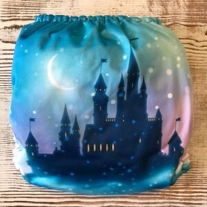 Fairytale Castle OS Pocket Cloth Diaper with Suede Inner by Mama Koala